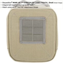 JK-1 Concealed Carry Pouch (Small) (Buy 1 Get 1 Free. Mix And Match In Multiples Of 2. All Sales Final.) -Maxpedition 0480kf3 detail