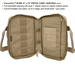 8" X 12" Padded Pistol Case/Gun Rug (Buy 1 Get 1 Free. Mix And Match In Multiples Of 2. All Sales Final.) -Maxpedition 1309K5 detail