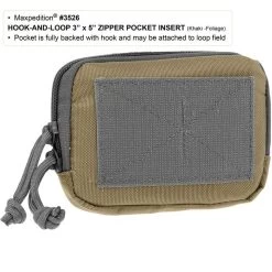 Hook & Loop 3" X 5" Zipper Pocket (Buy 1 Get 1 Free. Mix And Match In Multiples Of 2. All Sales Final.) -Maxpedition 3526KF2 detail
