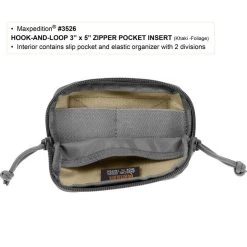 Hook & Loop 3" X 5" Zipper Pocket (Buy 1 Get 1 Free. Mix And Match In Multiples Of 2. All Sales Final.) -Maxpedition 3526KF3 detail