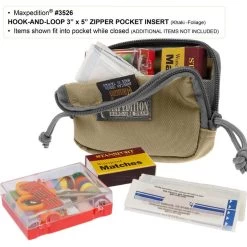 Hook & Loop 3" X 5" Zipper Pocket (Buy 1 Get 1 Free. Mix And Match In Multiples Of 2. All Sales Final.) -Maxpedition 3526KF4 detail