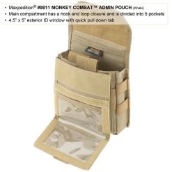 Monkey Combat Admin Pouch (Buy 1 Get 1 Free. Mix And Match In Multiples Of 2. All Sales Final.) -Maxpedition 9811k5 detail