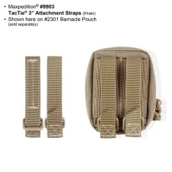 3" TacTie (Pack Of 4) (Buy 1 Get 1 Free. Mix And Match In Multiples Of 2. All Sales Final.) -Maxpedition 9903K 2 detail