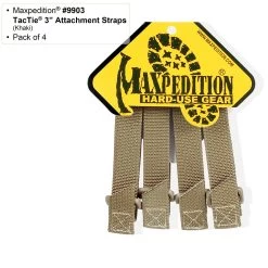 3" TacTie (Pack Of 4) (Buy 1 Get 1 Free. Mix And Match In Multiples Of 2. All Sales Final.) -Maxpedition 9903K 3 detail