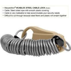 Steel Cable Lock -Maxpedition CABLOCK3 detail