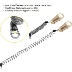 Steel Cable Lock -Maxpedition CABLOCK5 detail
