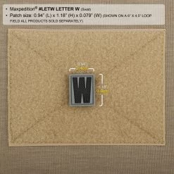 Letter W Morale Patch -Maxpedition LETWS2 detail