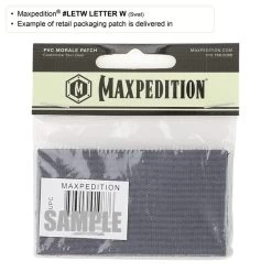 Letter W Morale Patch -Maxpedition LETWS4 detail