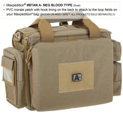 A- Blood Type Morale Patch 12 A- Blood Type Morale Patch -Maxpedition btans1 detail